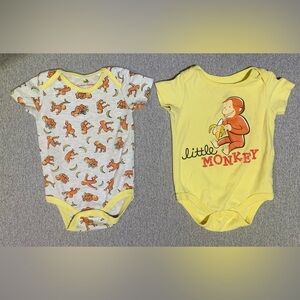 Curious George Onesie/Bodysuit Short Sleeve Baby 6-9 Months